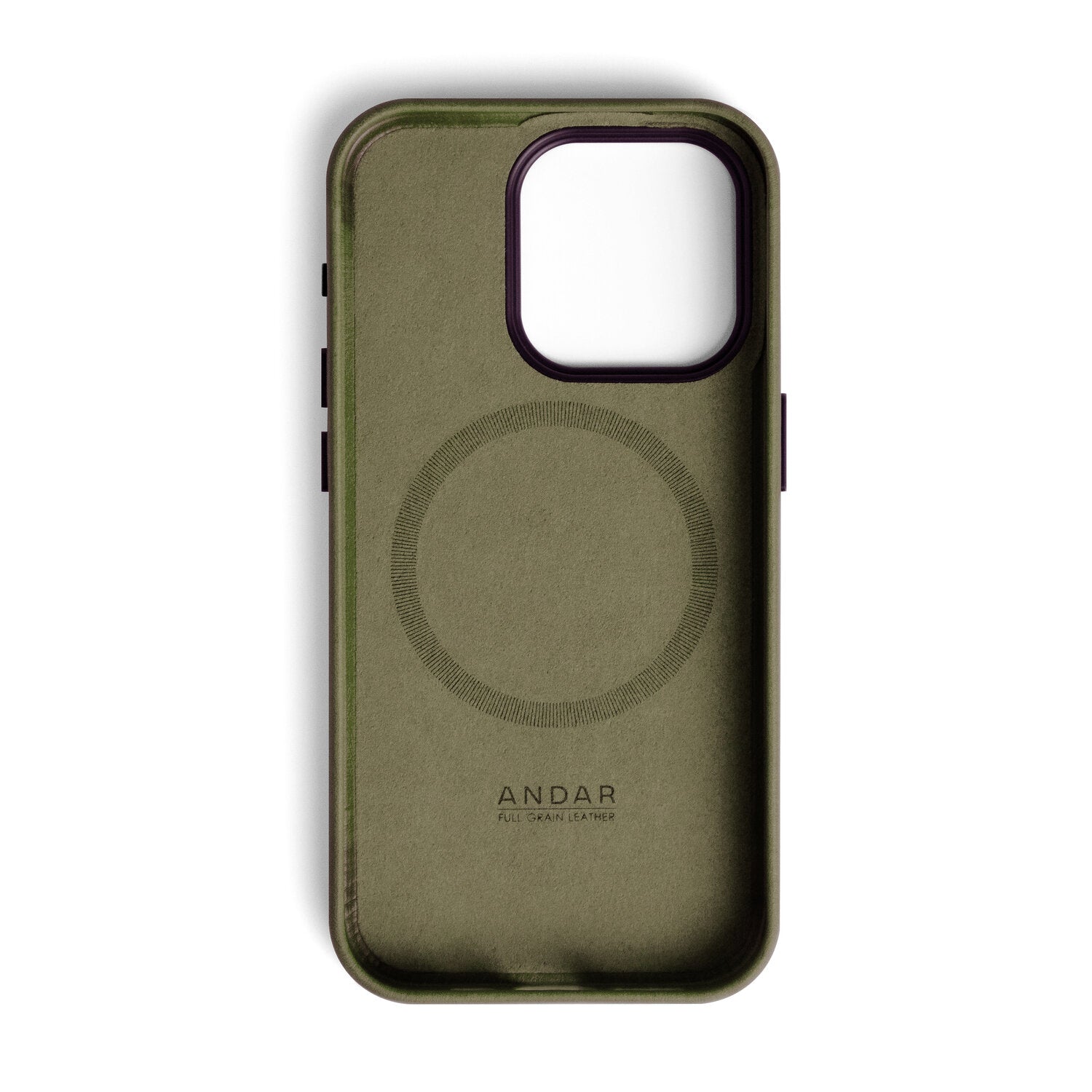 Andar The Aspen Apple iPhone Case, Moss, Leather
