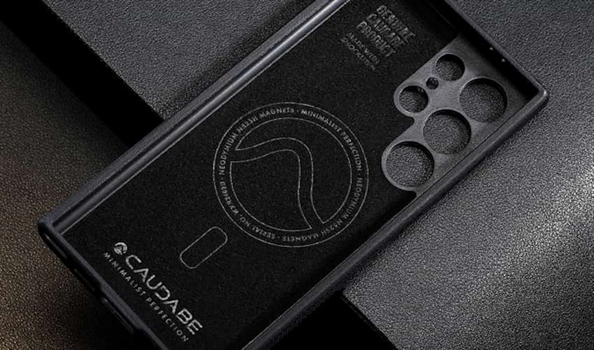 Caudabe Synthesis Phone Case with Magsafe for Samsung Galaxy S24 Ultra (Black)