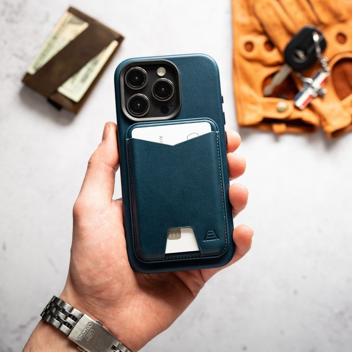 Andar Aspen Mag Bundle (Navy) for iPhone 15 Pro Max / iPhone 15 Pro